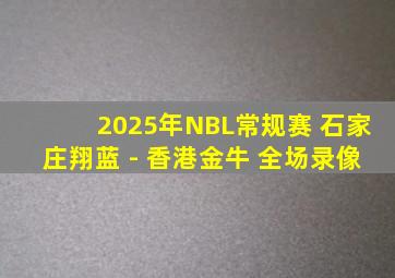 2025年NBL常规赛 石家庄翔蓝 - 香港金牛 全场录像
